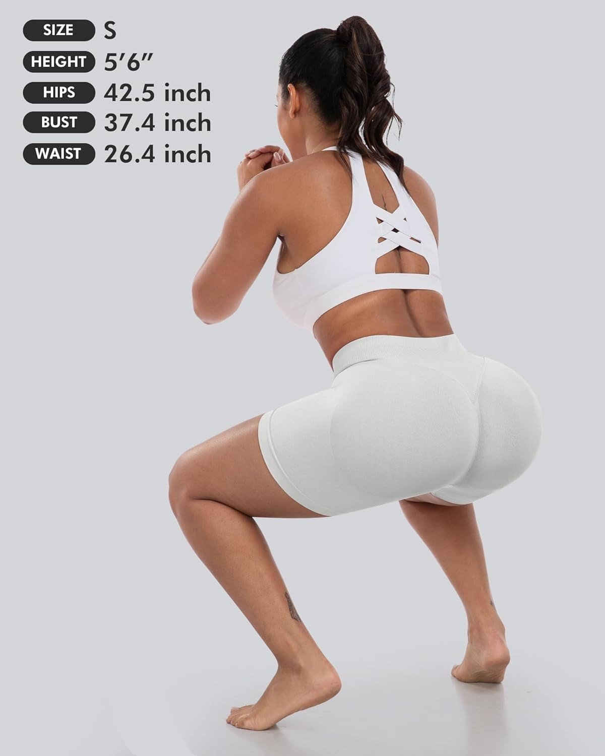Workout Gym Biker Shorts, High Waisted Butt Lifting Scrunch Butt Sports Seamless Shorts Sets 4 Piece
